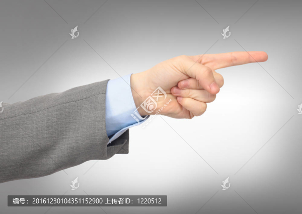 辦公用手指示。分離