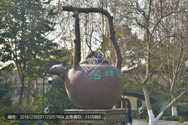 杭州茶壺雕塑,杭州西湖公園景觀