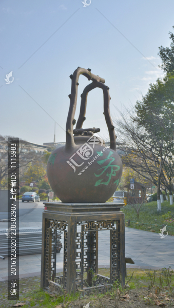 杭州茶壺雕塑,杭州西湖公園景觀