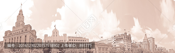 老上海,復(fù)古照片,老外灘全景