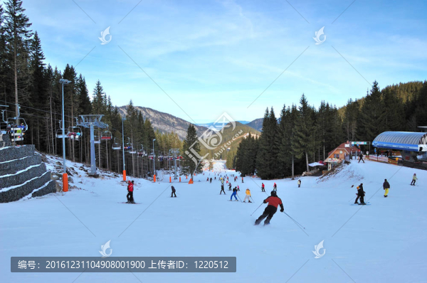 jasna-january,9：Jasna,Low,Tatras是最大的滑雪場(chǎng)在斯洛伐克與道36公里