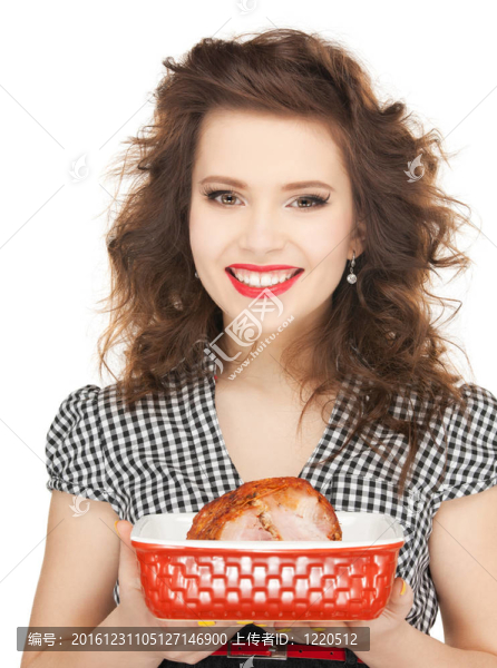 可愛的帶肉的家庭主婦