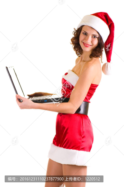 穿著克勞斯衣服的婦女