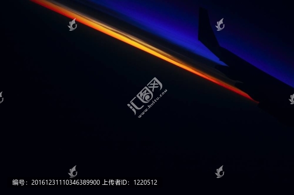飛機日出視圖
