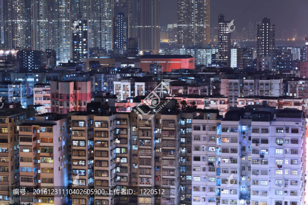 晚上在香港大廈