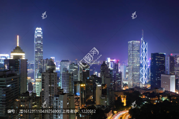 香港市的晚上