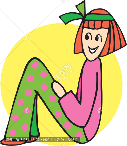 女孩坐在側(cè)面形成N