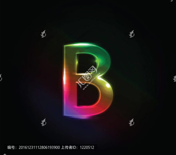 彩色字母