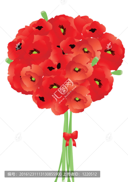 紅色的罌粟花