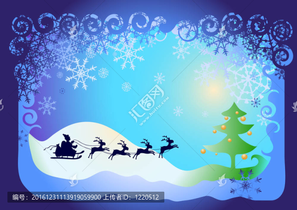 雪橇上的圣誕老人