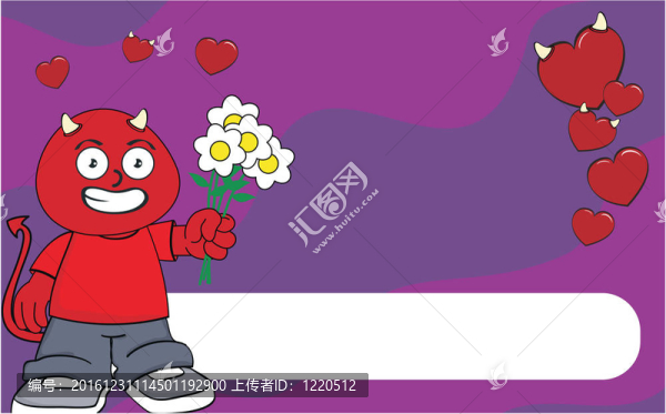 惡魔小子的卡通背景