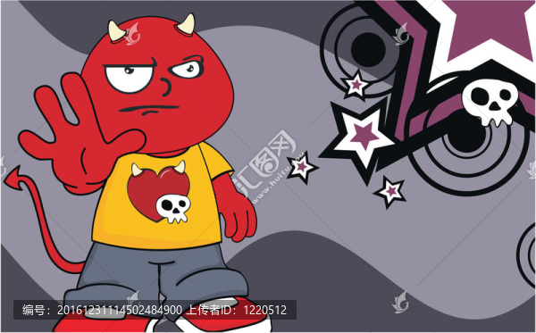 惡魔小子的卡通background7