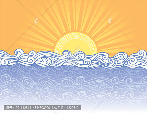 抽象海浪。海洋景觀圖