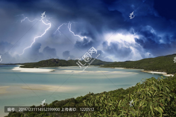 天堂海灘的顏色；澳大利亞