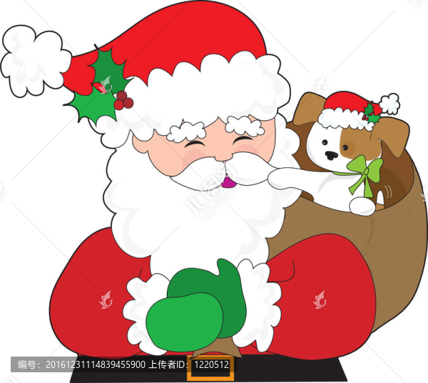 Santa和小狗禮物