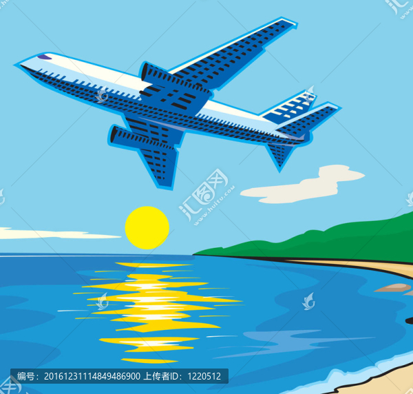 飛越海的飛機(jī)