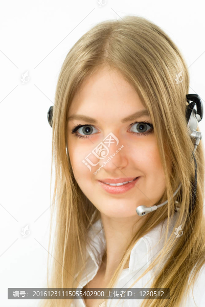 年輕漂亮的女人與電話