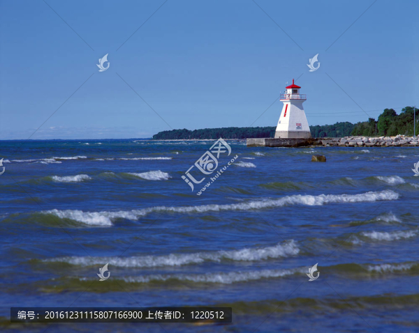 在saugeen海岸燈塔；安大略；加拿大