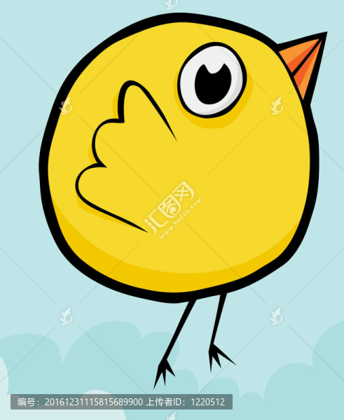 可愛的飛翔的鳥