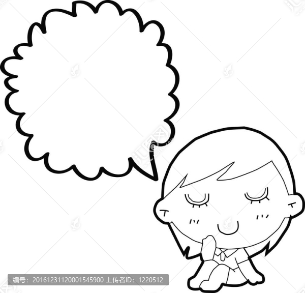 帶語(yǔ)音泡泡的卡通女孩