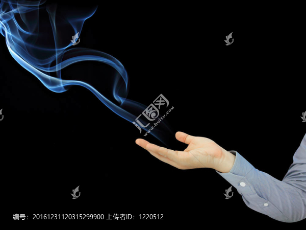 手持煙霧背景摘要