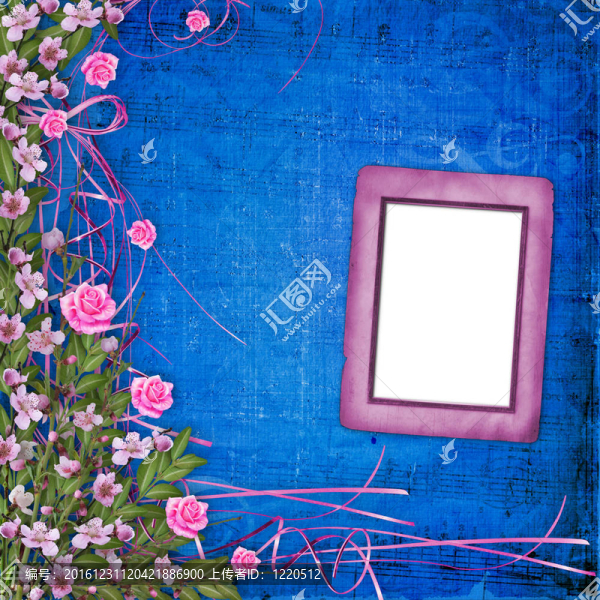 用花香花束書寫抽象背景
