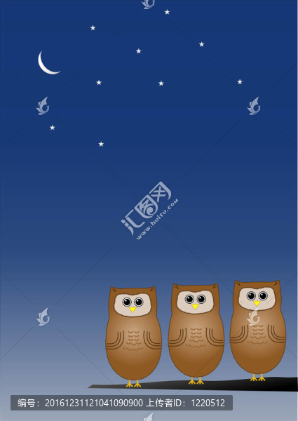 貓頭鷹在夜間