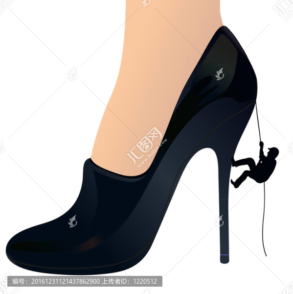 男人爬上女人的鞋