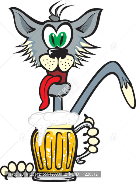 貓金啤酒杯