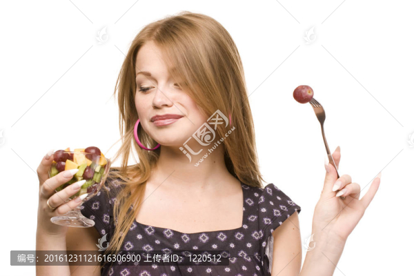 女子沙拉碗
