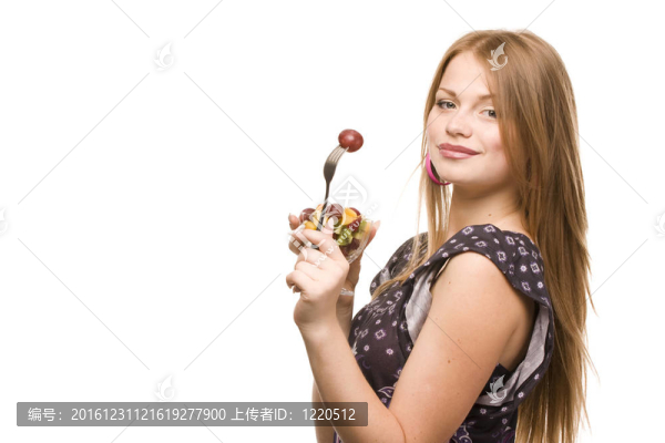 女子沙拉碗