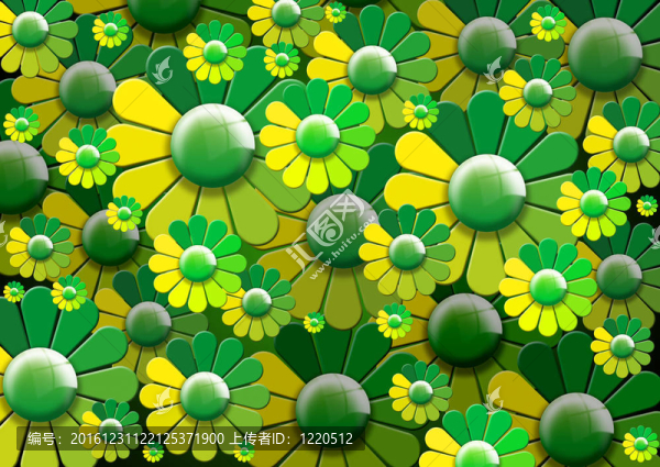 Green,Flowers的背景
