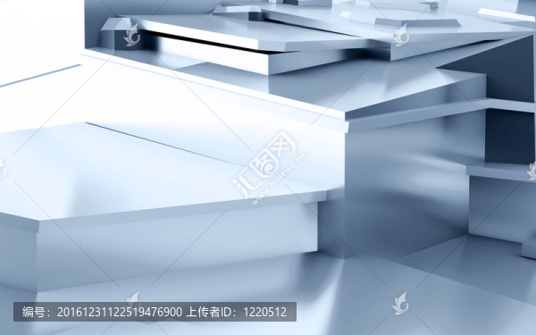 金屬立方白藍(lán)表面