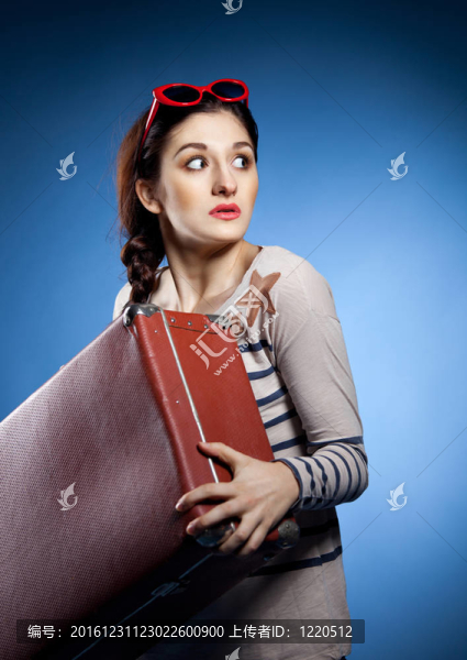 可愛的女人的肖像