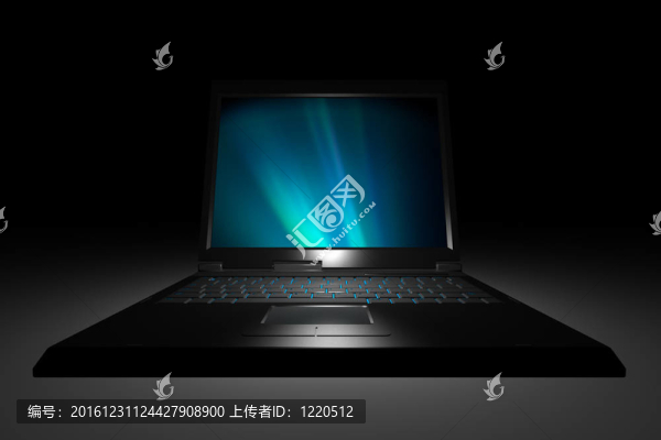 黑色時(shí)尚的筆記本電腦