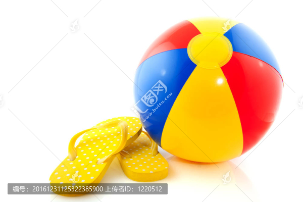 帶拖鞋的沙灘球