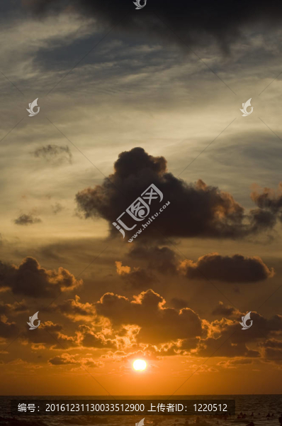 日落時的海洋