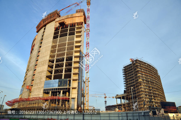 現(xiàn)代建筑施工場