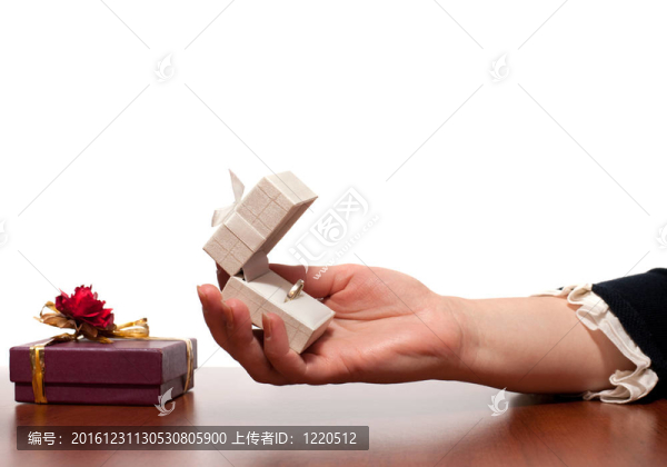 女人手中的結(jié)婚戒指