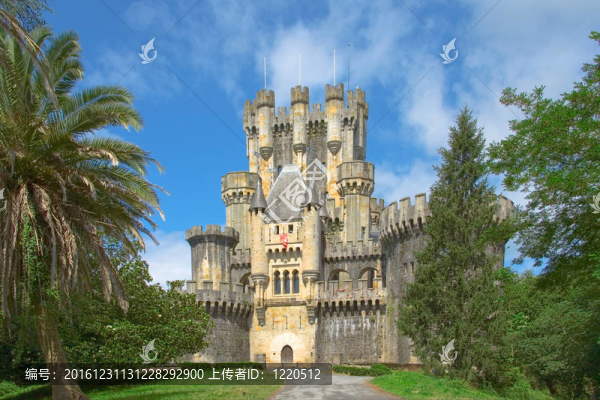 butron城堡；Bizkaia；西班牙