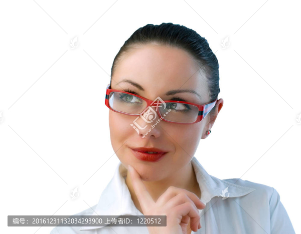 年輕漂亮的女商人，有綠色的眼睛