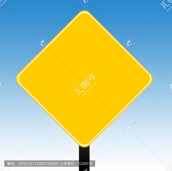 空白的黃色標(biāo)志