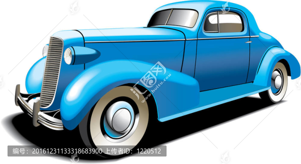 藍(lán)色的舊汽車