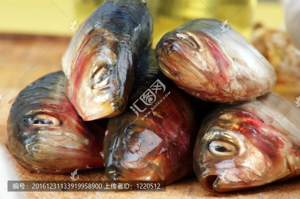 在一個木板的新鮮有機沙丁魚