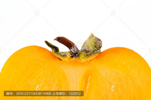 一半的柿子