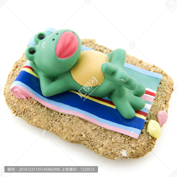 在海灘放松