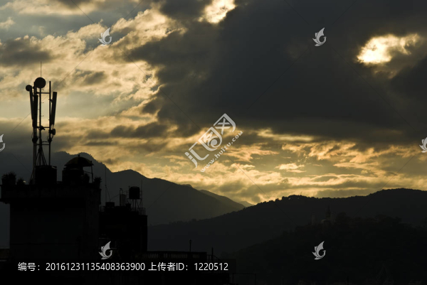 喜馬拉雅山的天空和云景觀