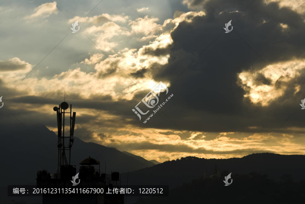 喜馬拉雅山的天空和云景觀