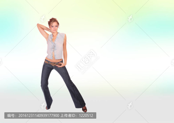 一個年輕快樂女人的畫像