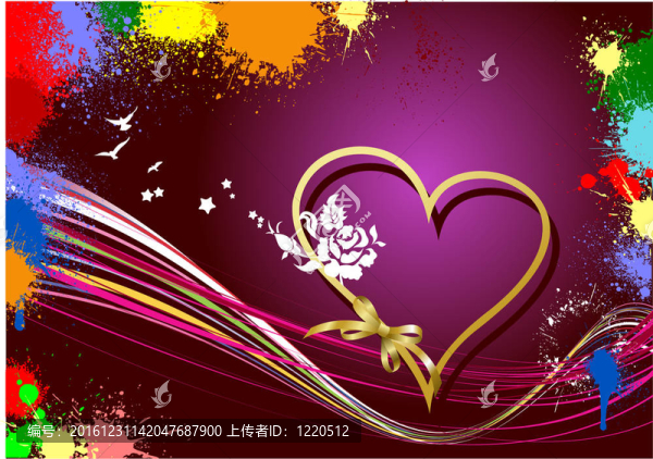 情人節(jié)的封面與心的形象。假日；婚禮；